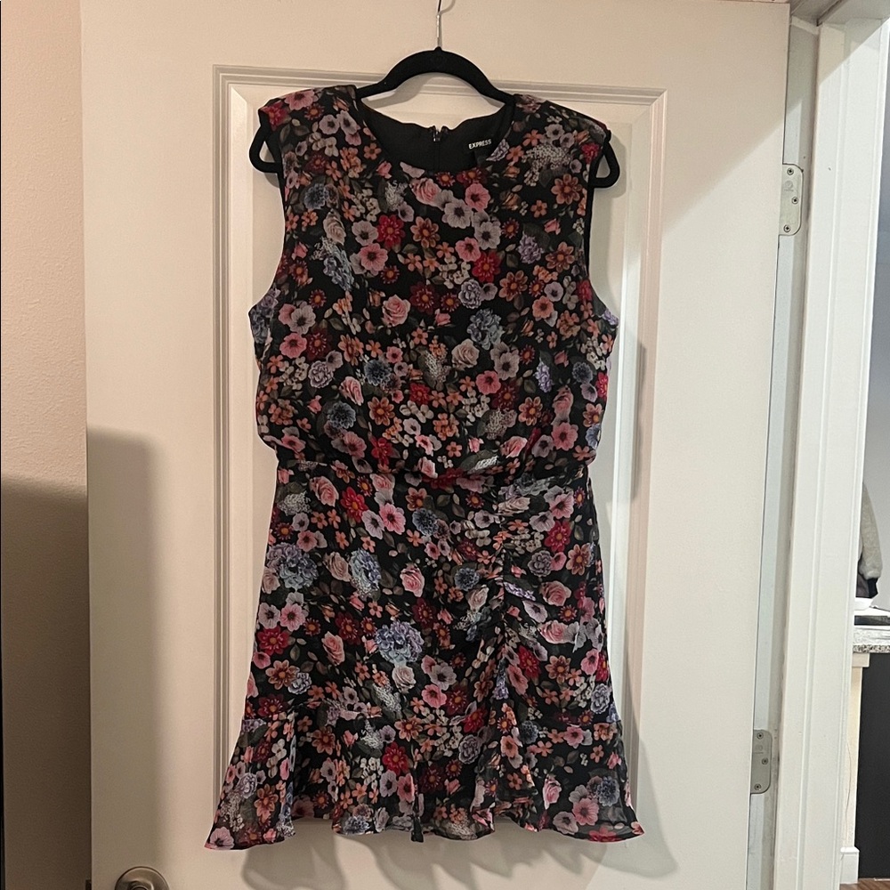 Express Black Floral Dress